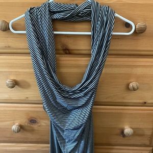 Bebe halter style fitted dress